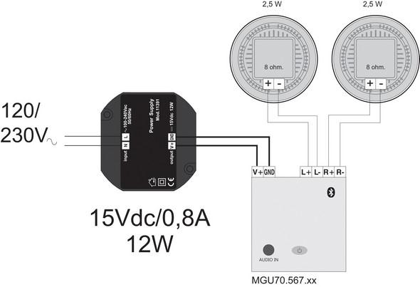 Zapojeni bluetooth audio prijimace